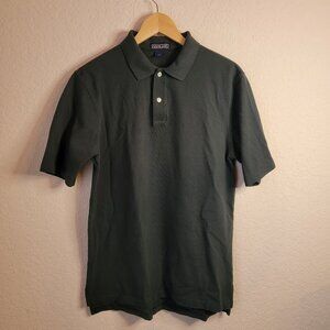 Lands' End Short-Sleeve 100% Cotton Polo Shirt, Gray, Size Medium